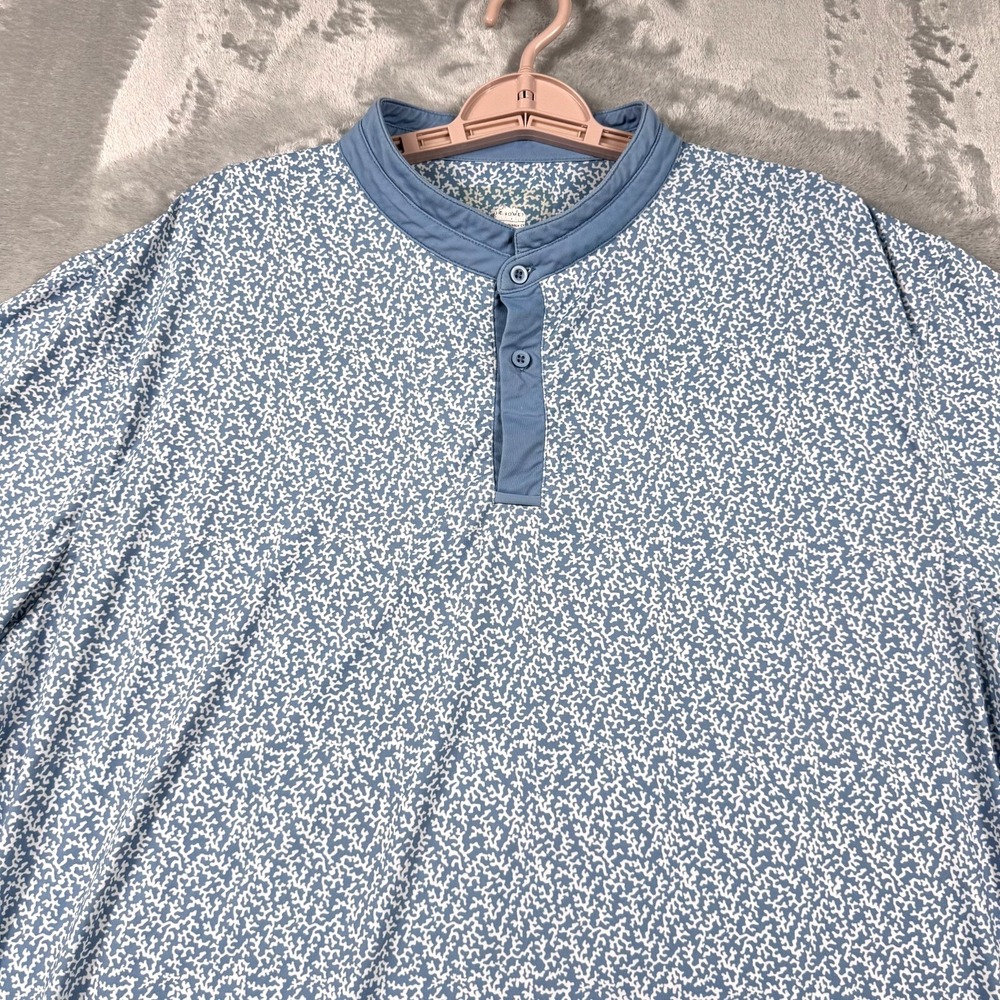 Mantra Collar Golf Polo Shirt Mens 2XL Blue Microprint Stretch Performance Logo